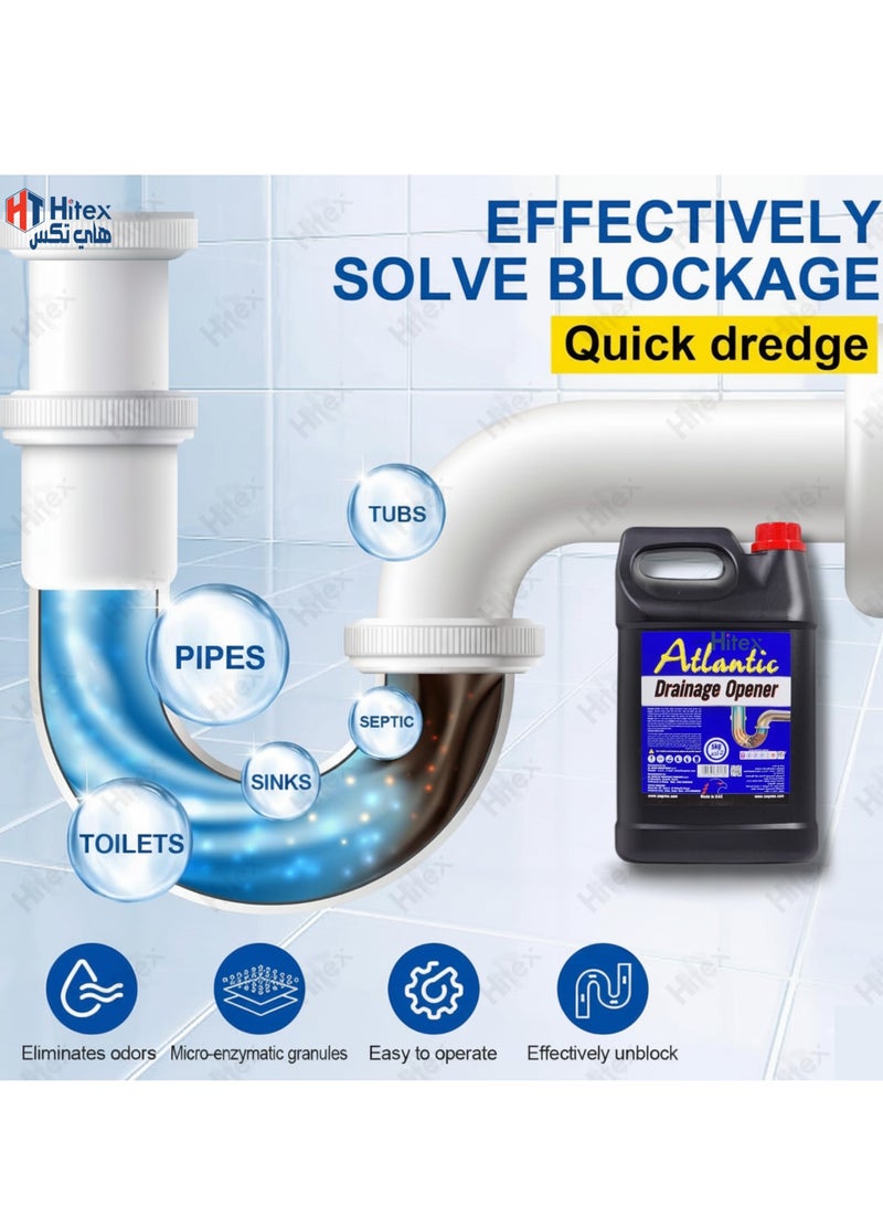 Hitex Drainage Opener 5kg | Powerful Drain Cleaner for Kitchen, Bathroom & Floor Drains | Dissolves Grease, Hair, Oil, and Soap Scum | High-Density Formula for Fast Action - Image 4